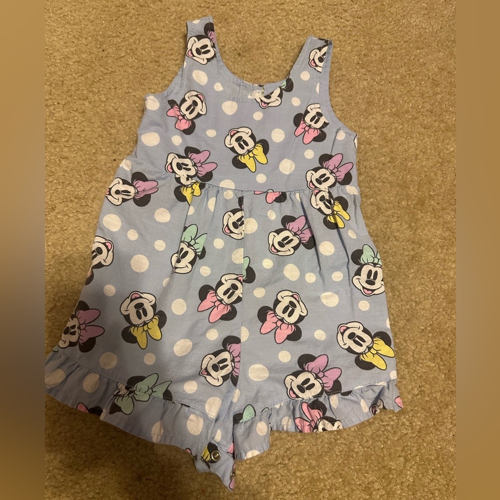 Minnie Mouse Blue Romper